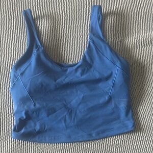 Calia Blue Scoop-Front Sports Crop Bra